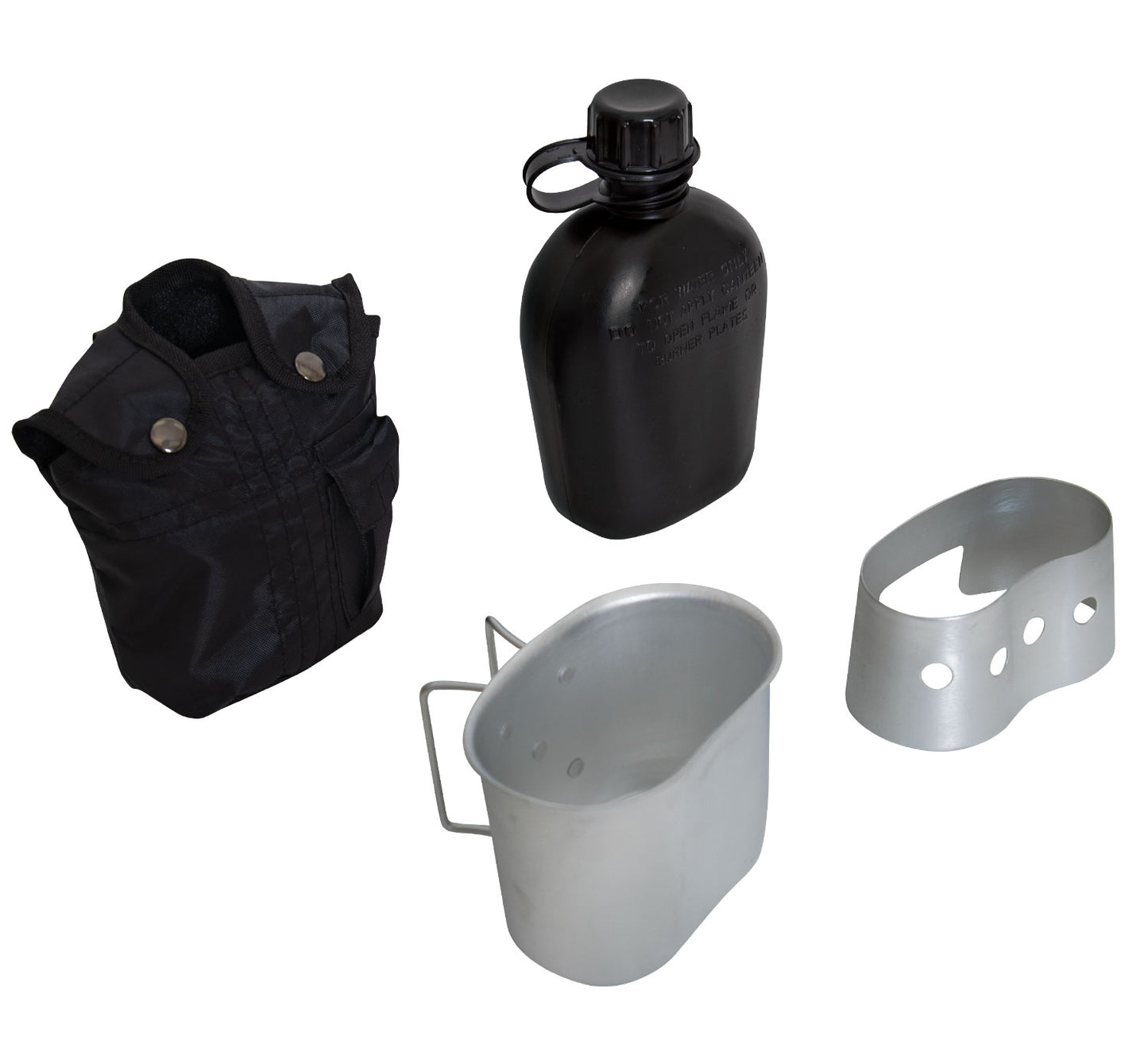 Rothco 4 Piece Canteen Kit With Cover, Aluminum Cup & Stove / Stand