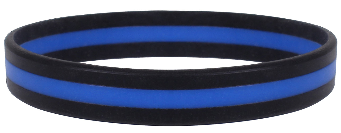 Rothco Silicone Thin Blue Line Bracelet