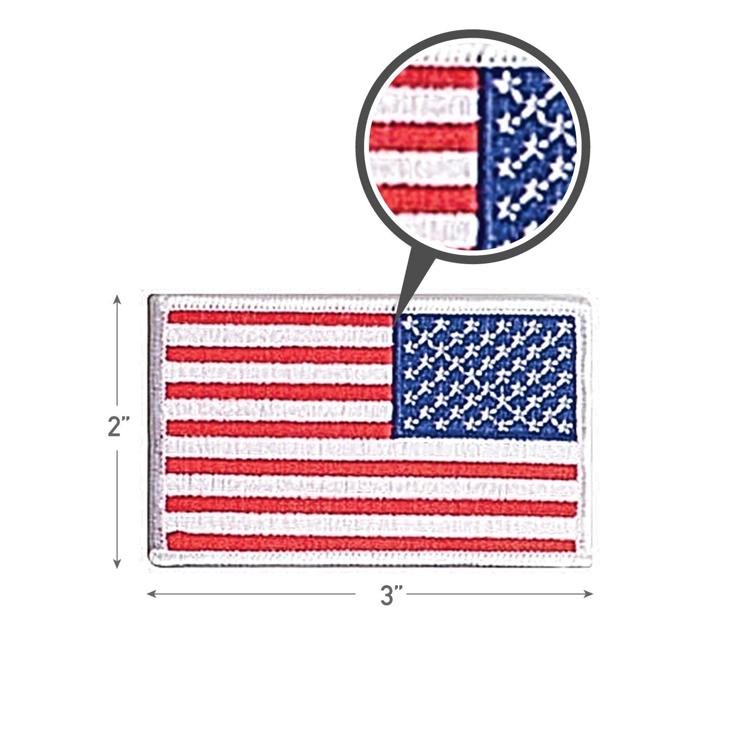 Rothco Iron On / Sew On Embroidered US Flag Patch