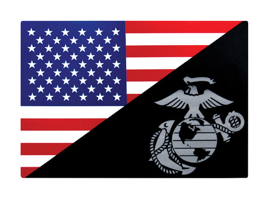 Rothco USMC Eagle, Globe and Anchor Flag Decal (Outside / Back Gum)