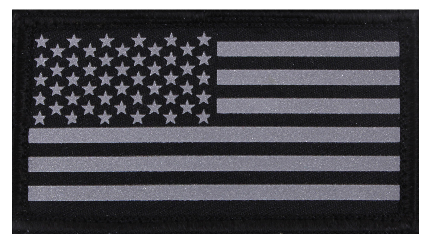 Rothco Reflective Flag Patch With Hook Back