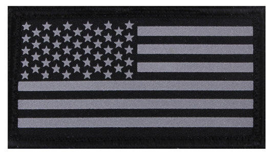 Rothco Reflective Flag Patch With Hook Back