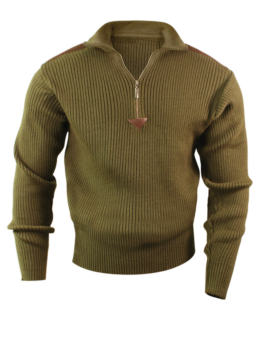 Rothco Quarter Zip Acrylic Commando Sweater