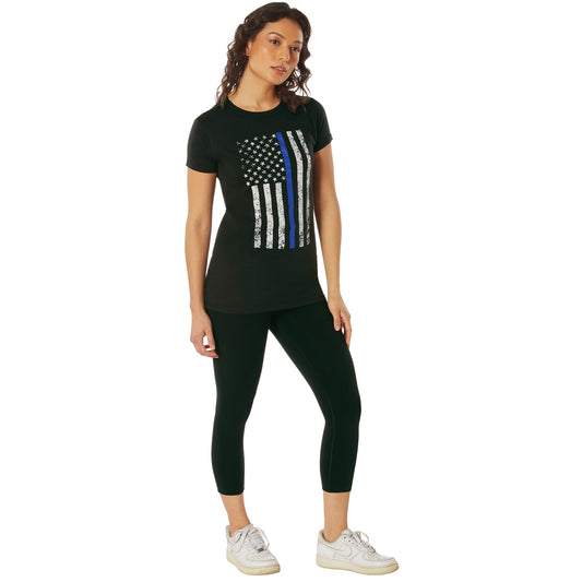 Rothco Women Thin Blue Line Longer T-Shirt