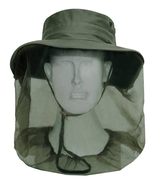 Wild West Adjustable Boonie Hat With Mosquito Netting - Olive Drab