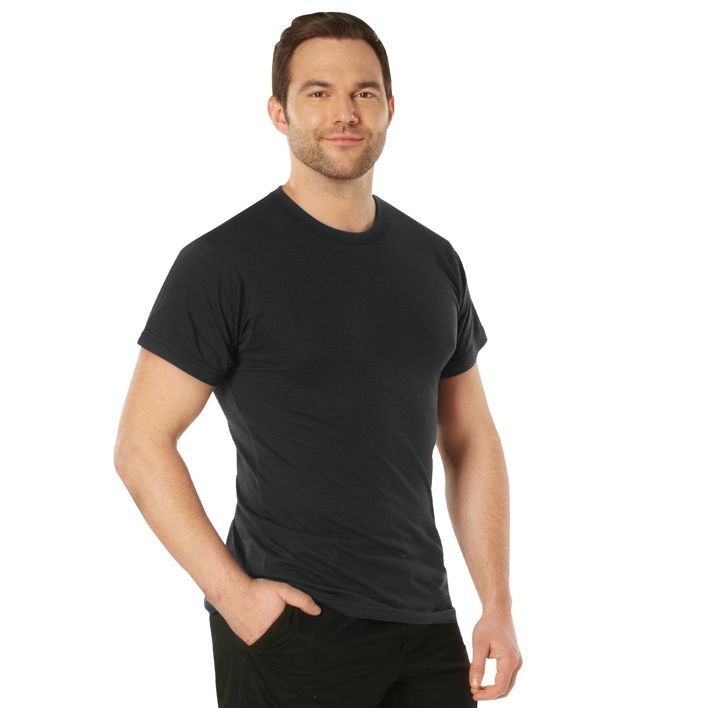 Rothco Solid Color T-Shirt with Cotton / Polyester Blend