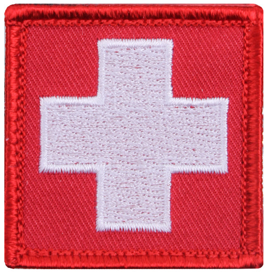 Rothco White Cross Red Morale Patch