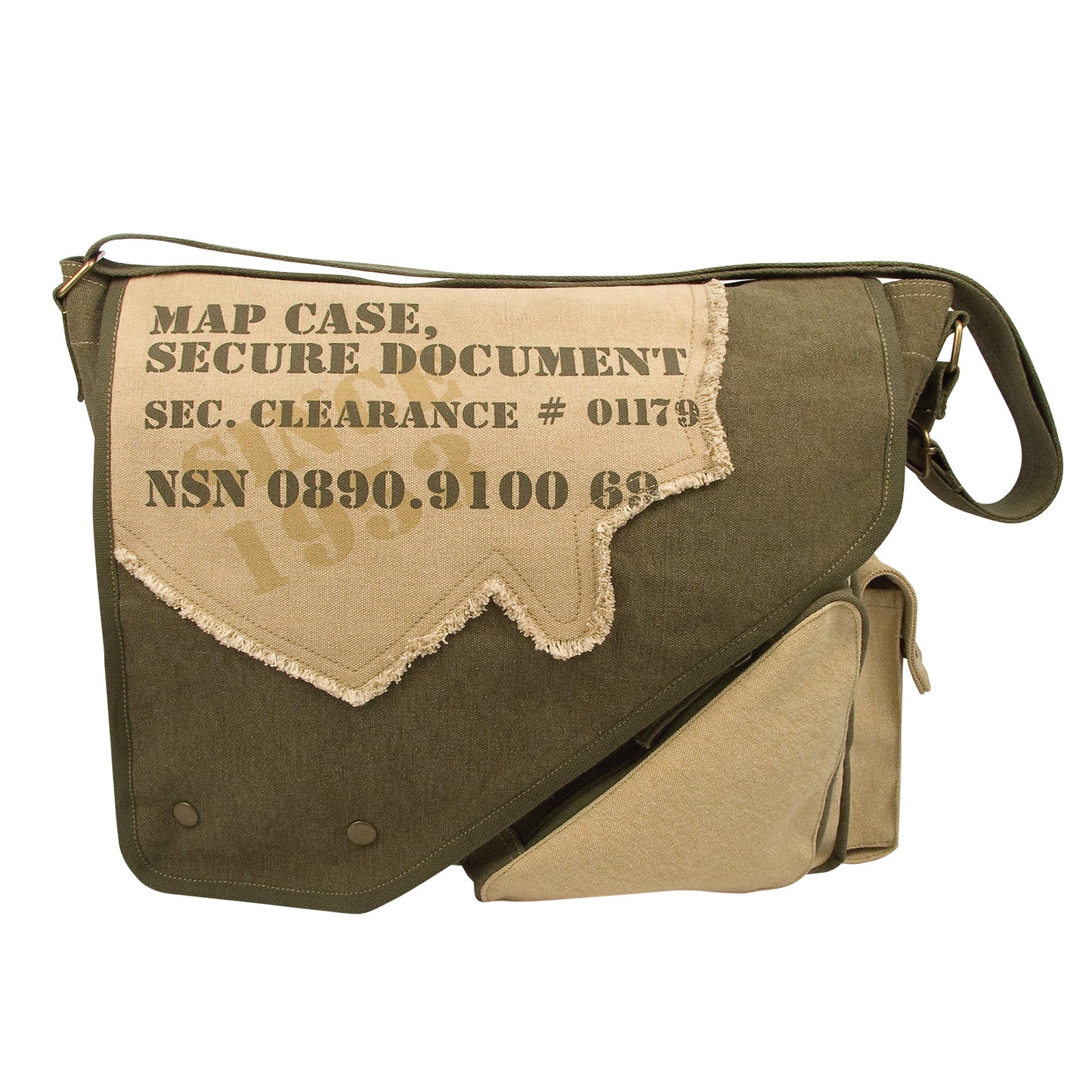 Rothco Vintage Canvas Two-Tone Imprinted Map Bag