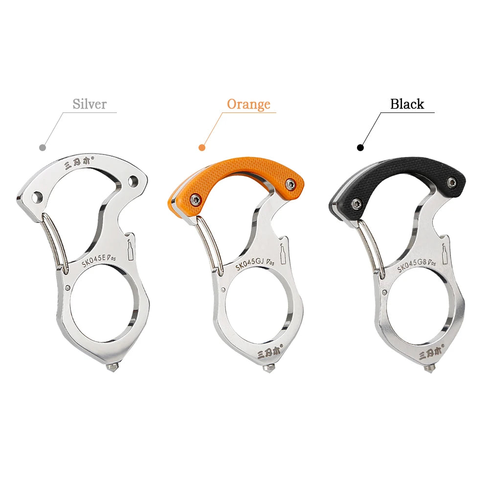 SK045 Multi Tools Multi-functional Key Chain Ring Buckle Outdoor Camping Survival Keychain Rescue Glass Breaker Tools