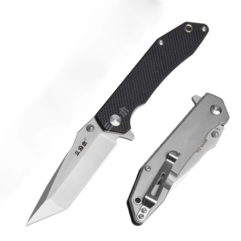 SANRENMU SRM 9001/9002 12C27 Blade G10 Handle Folding Knife Outdoor Survival Multi Tools Camping Pocket EDC Knives Top