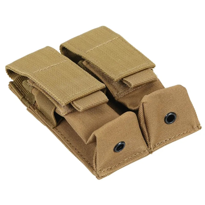 Molle System Tactical Pistol Double Magazine Pouch Molle Clip 9MM Military Airsoft Mag Holder Bag Hunting Accessories