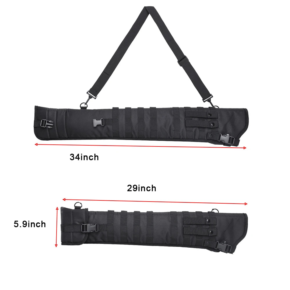 Tactical Rifle Shotgun Scabbard 34 inch Molle Protective Shotgun Case Shoulder Sling Holster Military Army Gun Bag