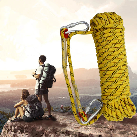 10m 20m 10/12mm Diameter High Strength Cord Safety Rock Climbing Rope Hiking Accessories Camping Equipment Survival Escape Tools