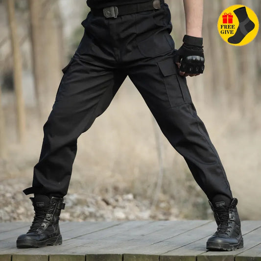 Black Military Tactical Cargo Pants Men Army Tactical Sweatpants Men's Working Pants Overalls Casual Trouser Pantalon Homme CS