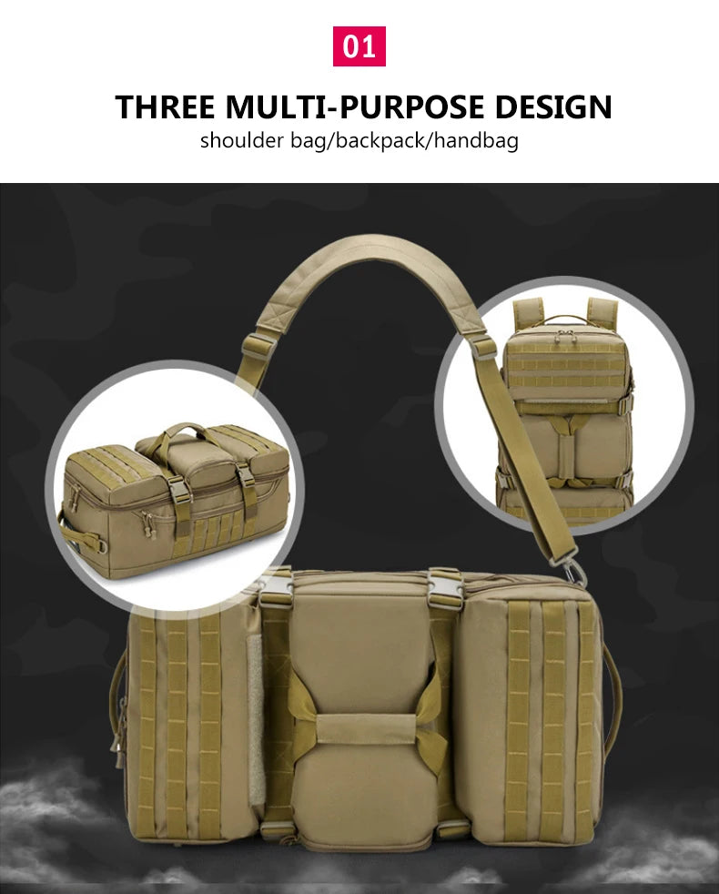 Travel Backpack Tactical Militari Bag Waterproof Hiking Rucksack Outdoor Nylon Shoulder Package for Camping Climbing Molle