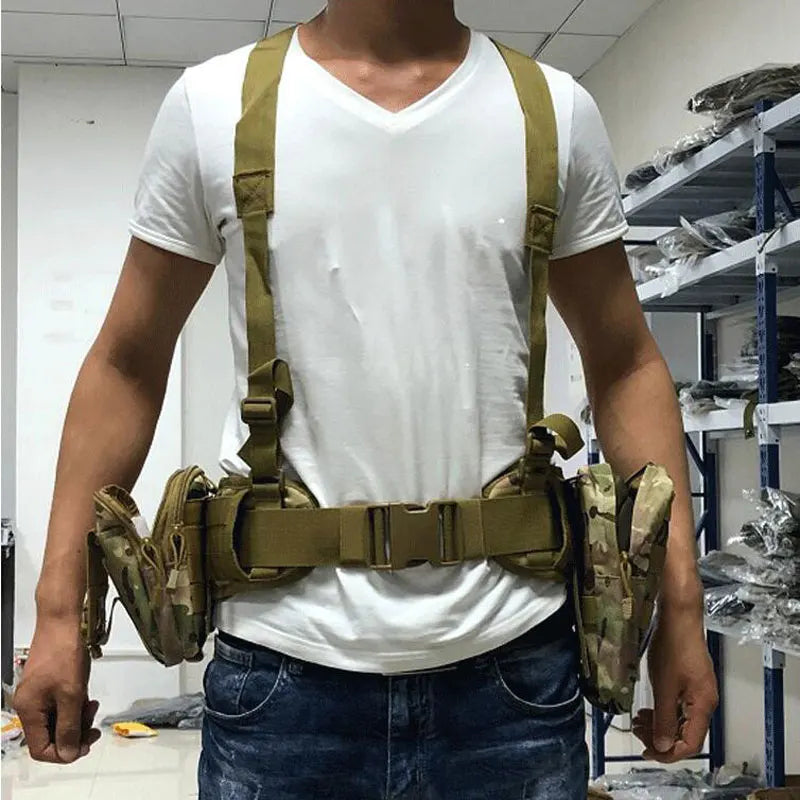 Tactical Molle Belt Army Military Special 1000D Nylon Belt Men's Convenient Combat Girdle EAS H-shaped Soft Padded Adjustable