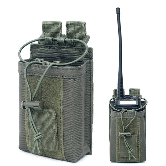 1000D Nylon Tactical MOLLE Radio Holder - Military-Grade Walkie Talkie Pouch & Magazine Storage