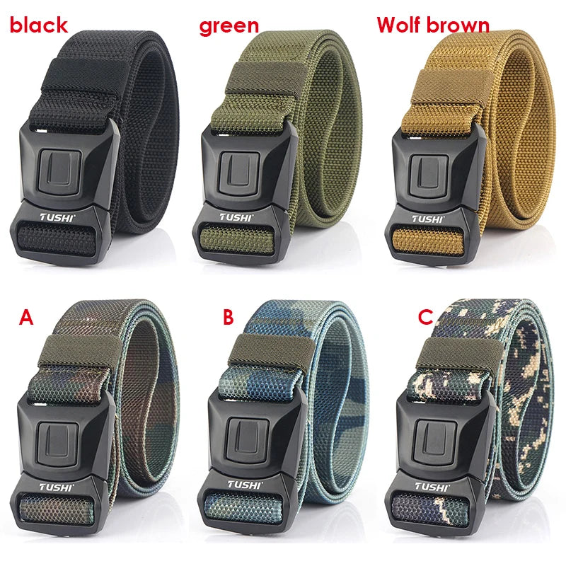 VATLTY New Tactical Belt Molle for Men Metal Buckle Strong Nylon Military Belt Outdoors Waistband Girdles Male