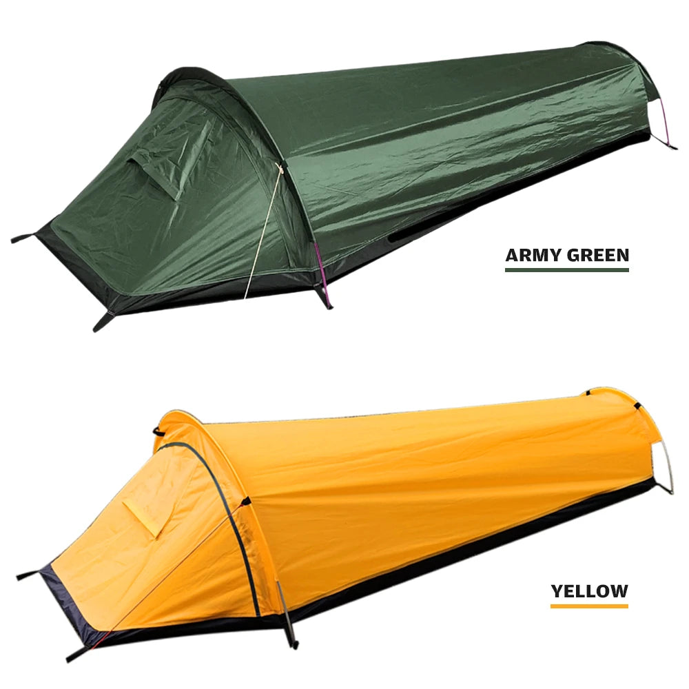 Outdoor Camping Backpacking Warm Waterproof Tent Outdoor Hiking Sleeping Bags Tent Lightweight Single Person Climbing Tent