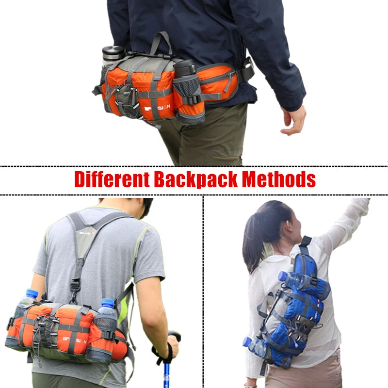 Outdoor Hiking Waist Bag Water Cycl Backpack Sports Mountain Bottle Waterproof Nylon Camping Mochila Hiking Accessories Hunting