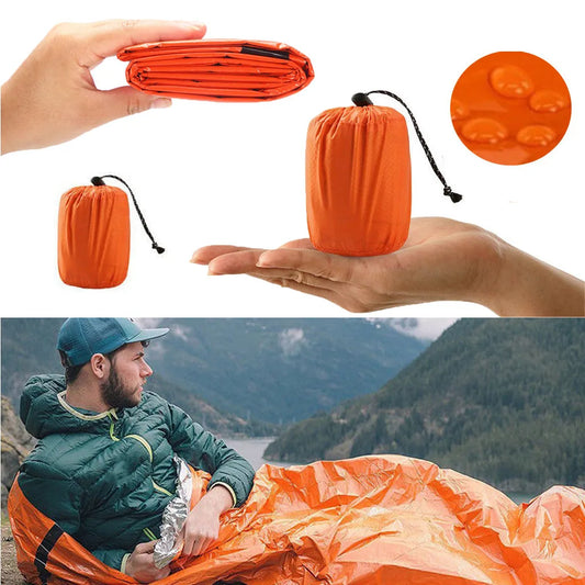 Emergency Survival Thermal Sleeping Bag Emergency Blanket Outdoor Travel Camping Hiking Tube Tent