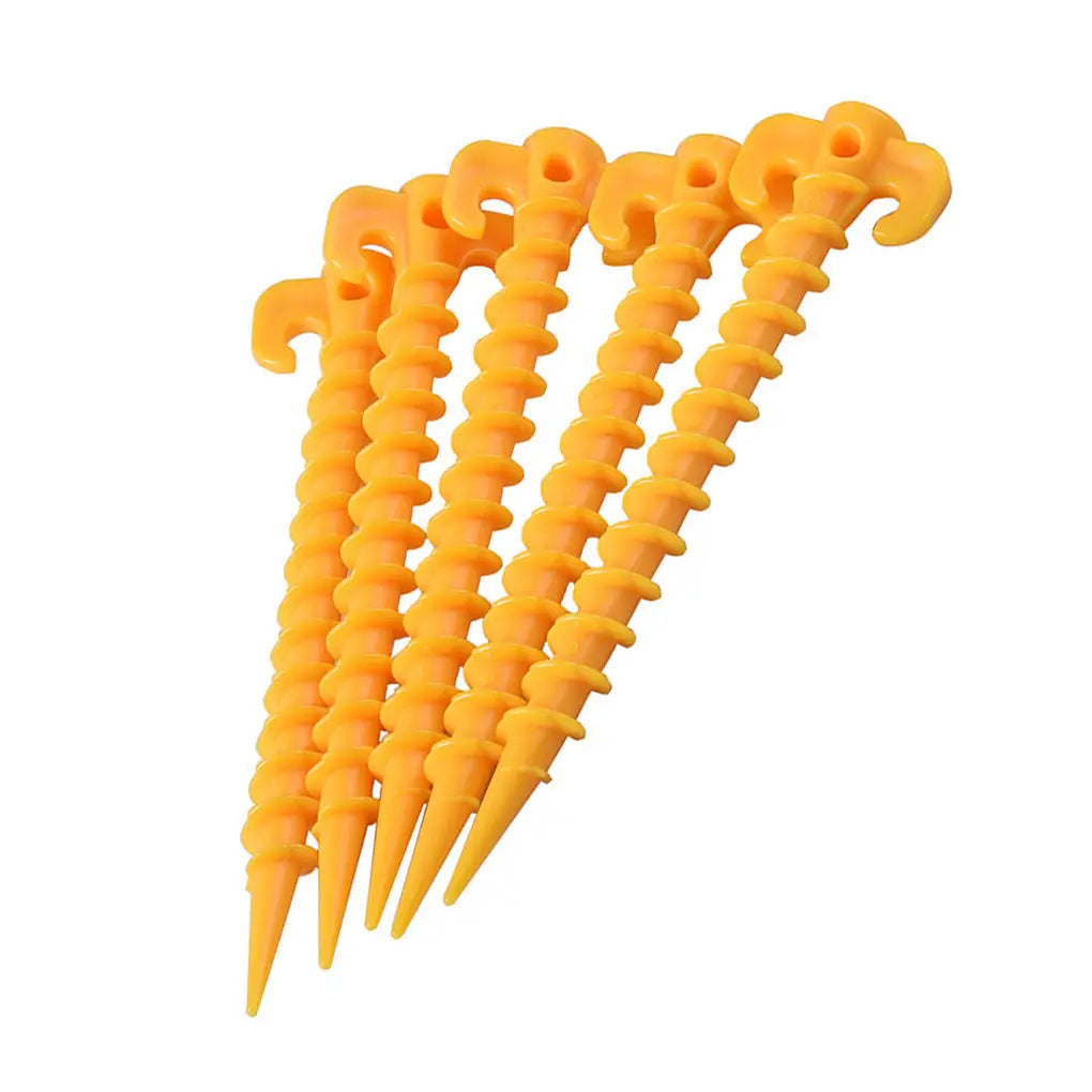 Tent Peg Outdoor Camping Trip 5pcs Tent Nails Ground Nails Screw Nail Stakes Pegs Plastic Sand Pegs Trip Beach Tent Stakes Nails