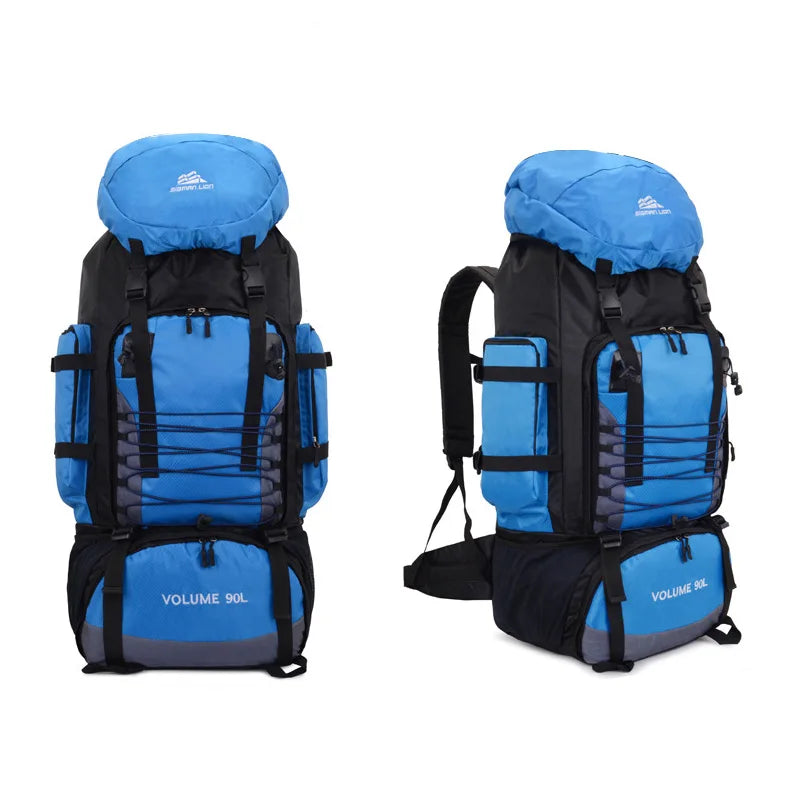 90L Large Capacity Outdoor Backpack Waterproof Mountaineering Camping Trekking Hiking Backpack Rucksack Travel Sport Blaso Bag