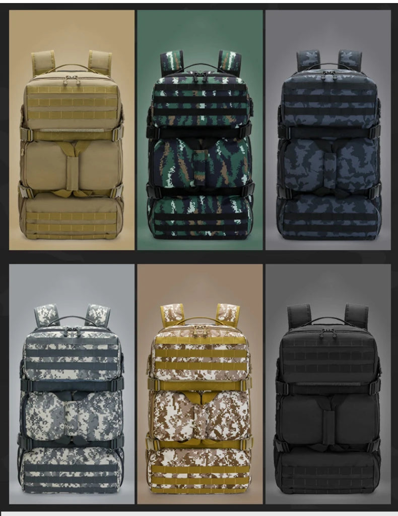 Travel Backpack Tactical Militari Bag Waterproof Hiking Rucksack Outdoor Nylon Shoulder Package for Camping Climbing Molle