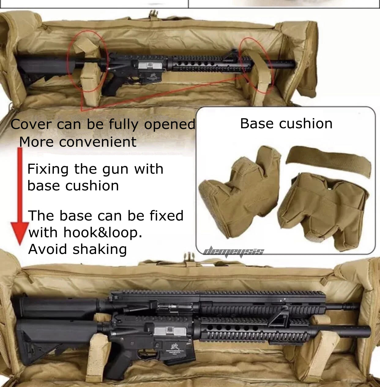 M249 Tactical Gun Bag Large Capacity Hunting Shooting Gun Case Protective Foam Pad Airsoft Double Rifles Carry Shoulder Bag