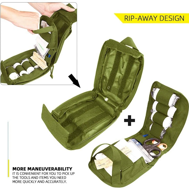 Military Molle EDC Pouch Tactical First Aid Kit Medical Bag Emergency Tool Camping Survival IFAK Bag Hunting Accessories Pack