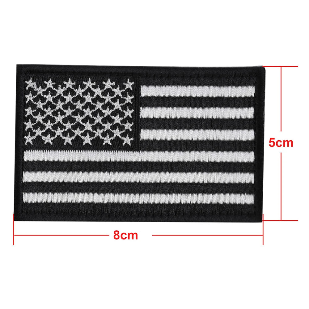 Embroidered thread American Flag Embroidered Patch Patriotic USA Military tactics Patch Iron-On or Sew to Any Garment