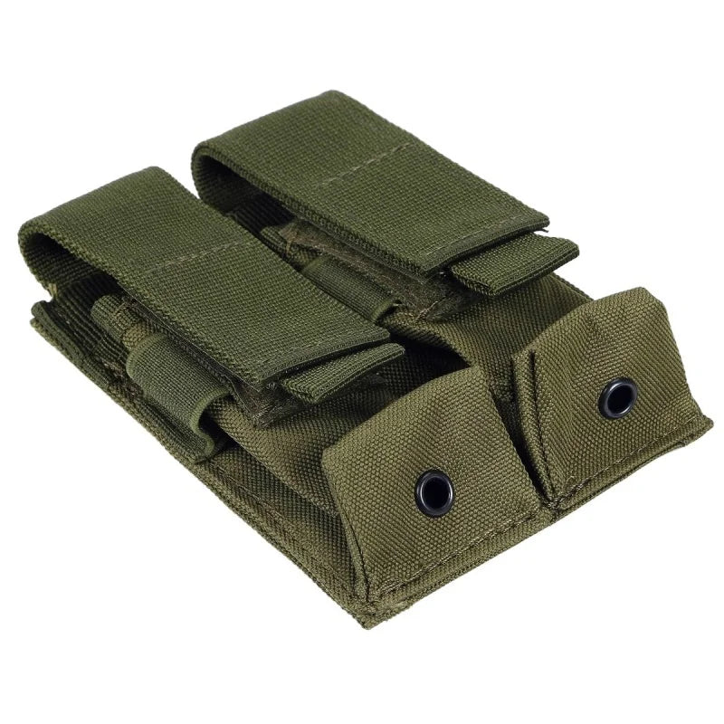 Molle System Tactical Pistol Double Magazine Pouch Molle Clip 9MM Military Airsoft Mag Holder Bag Hunting Accessories