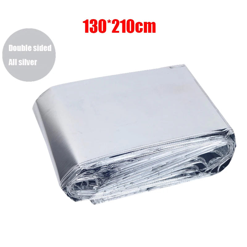 Emergency Blanket Outdoor Survive First Aid Rescue Kit Windproof Waterproof Foil Thermal Blanket for Camping Hiking