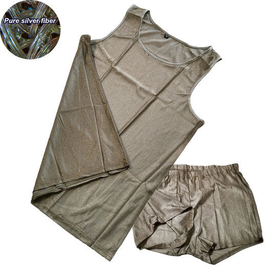 Conductive Silver Fiber Stretchy Underwear EMF/EMI/RF Blocking Faraday Fabric Briefs Antibacteria Soft