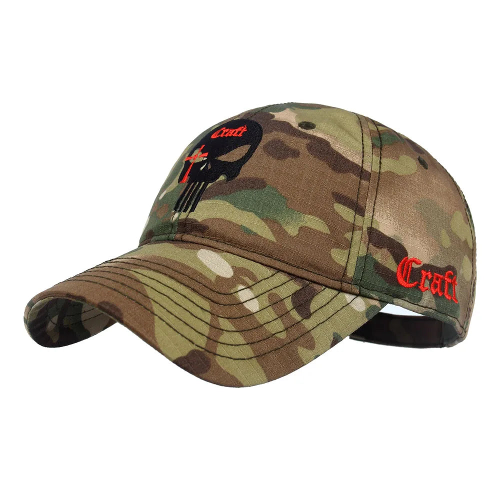 TSNK Men Women Baseball Cap Running Cap Hat Tactical Hat Amercian Punisher SEAL Team Cotton Hat Adjusted Snapback