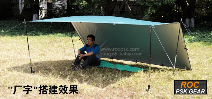 3F UL GEAR Ultralight Tarp Outdoor Camping Survival Sun Shelter Shade Awning Silver Coating Pergola Waterproof Beach Tent