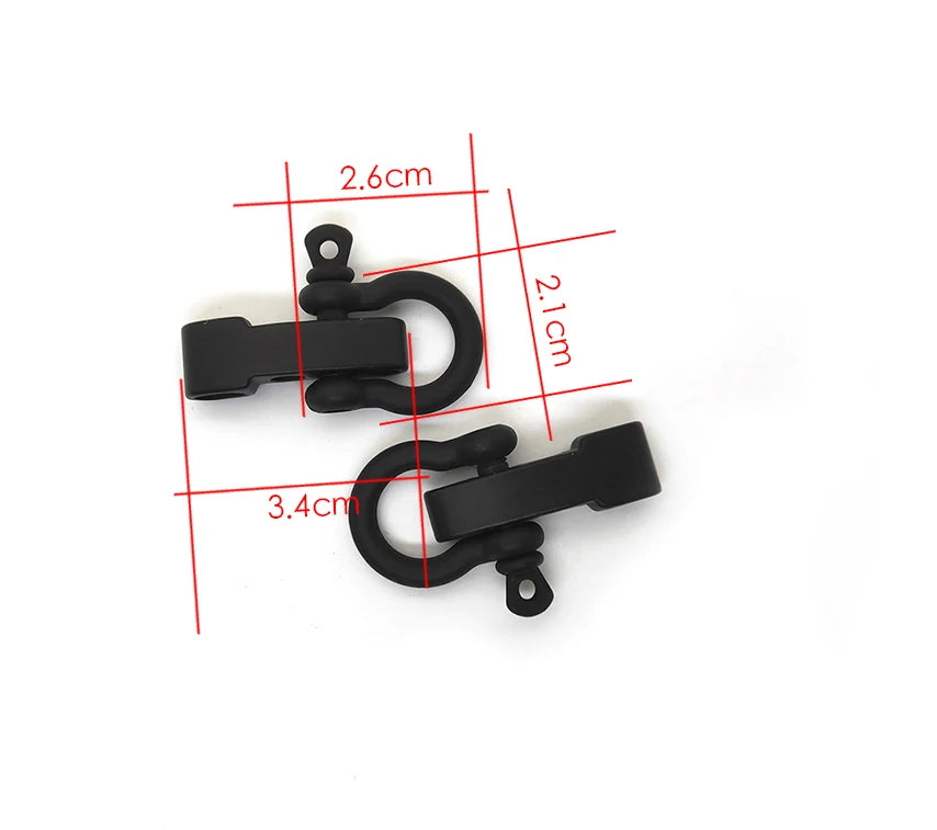 2pcs High quality Alloy Adjustable O Shape Anchor Shackle Outdoor Survival Rope Paracord Bracelet Buckle For Outdoor Sport