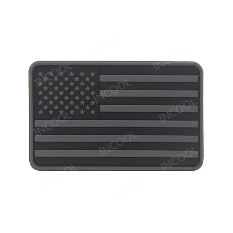 US Flag PVC Patch USA United States of America Thin Blue Line Military Patch Tactical Emblem American Rubber Flag Badges