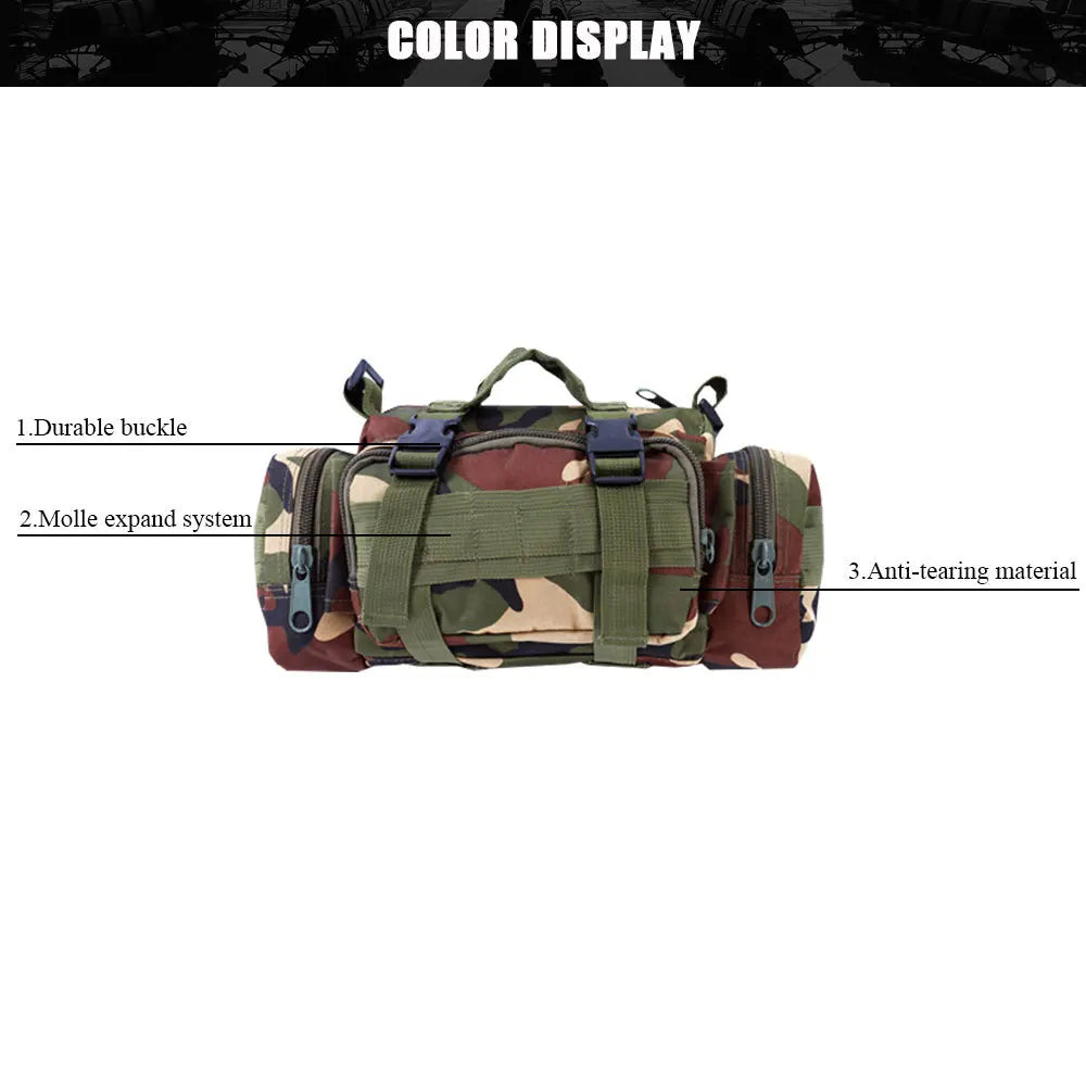 SINAIRSOFT High Quality Outdoor Military Tactical Backpack Waist Pack Waist Bag Mochilas Molle Camping Hiking Pouch 3P Chest Bag