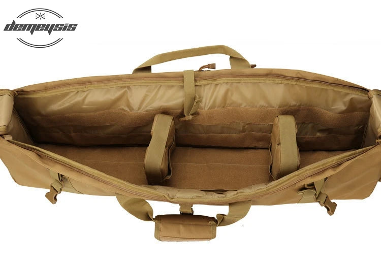 M249 Tactical Gun Bag Large Capacity Hunting Shooting Gun Case Protective Foam Pad Airsoft Double Rifles Carry Shoulder Bag