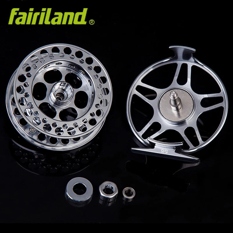 70 80 90 100mm 3BB Fly Fishing Reel CNC Machined Full Aluminum Ice Spool w/ INCOMING CLICK Lift/Right Hand Interchangeable