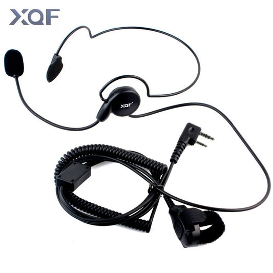 Tactical Radio Headset Auricular Unilateral Headphone Mic Finger PTT Ecouteur Cycling Earphone For Kenwood Baofeng Walkie Talkie