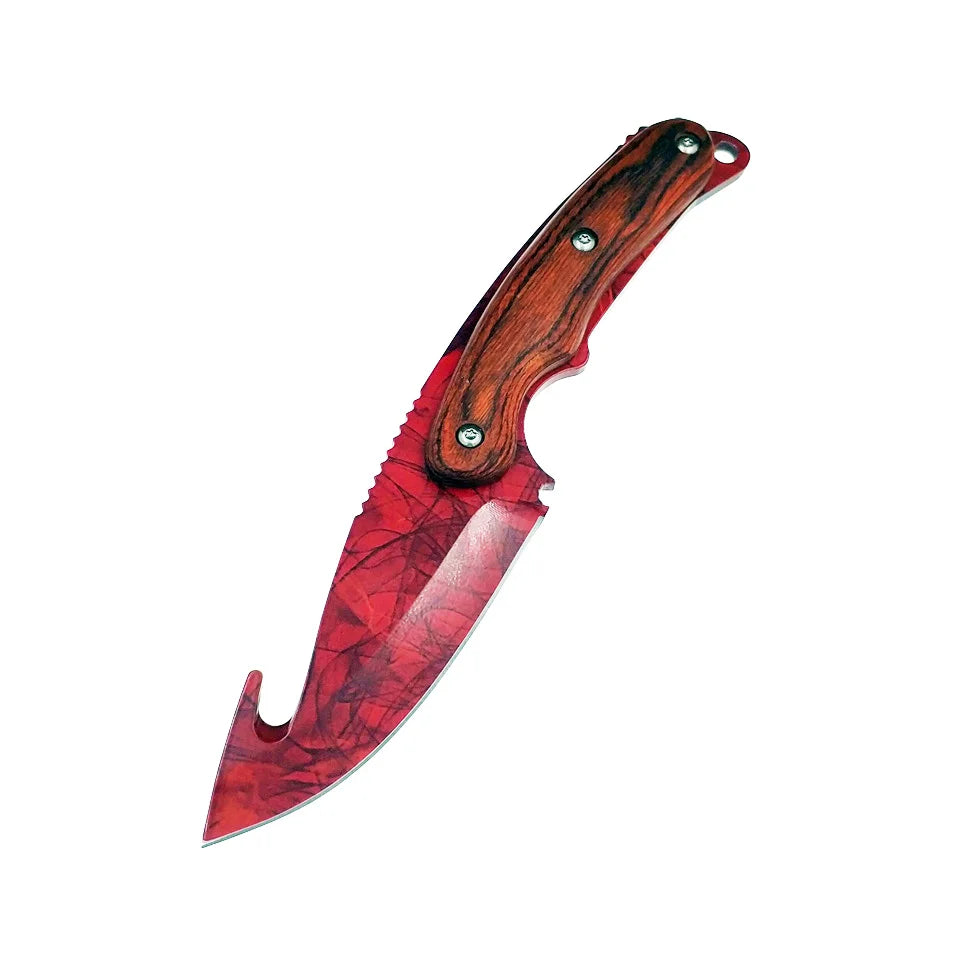 Swayboo Real CSGO Gut Knife Counter Strike Fixed Blade Sharp Wooden Handle Tactical Camping Survival Knives Nylon Sheath