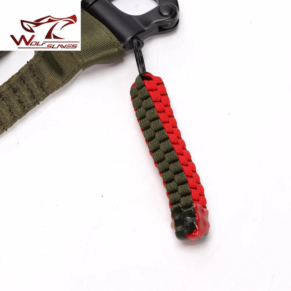 Tactical Sling Protective Rope Quick Release Line Climbing Safety Strap For Outdoor Hunting Green Color