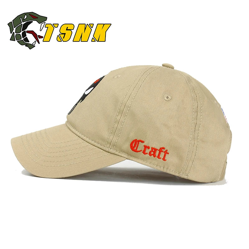 TSNK Cotton Baseball Cap Branded Women Men Tactical Army Caps Seals Punisher American Sniper