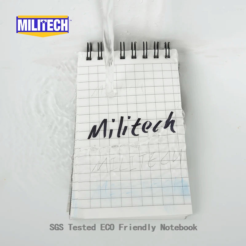 Militech Eco Friendly Degradable Stone Powder Made Waterproof 3'' x 5'' Tactical All Weather Notebook Tested By SGS and PIDC