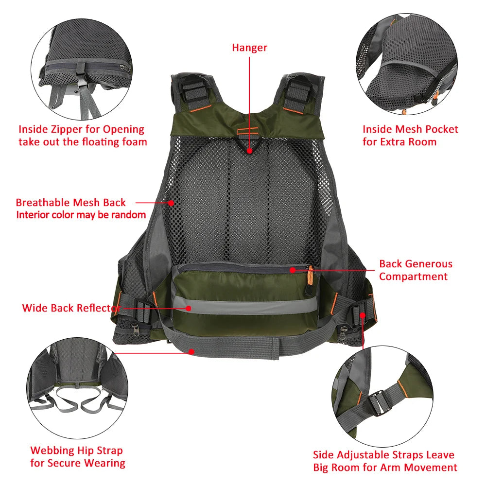 entureStream Outdoor Fishing Vest: Ultimate Comfort & Storage for Anglers