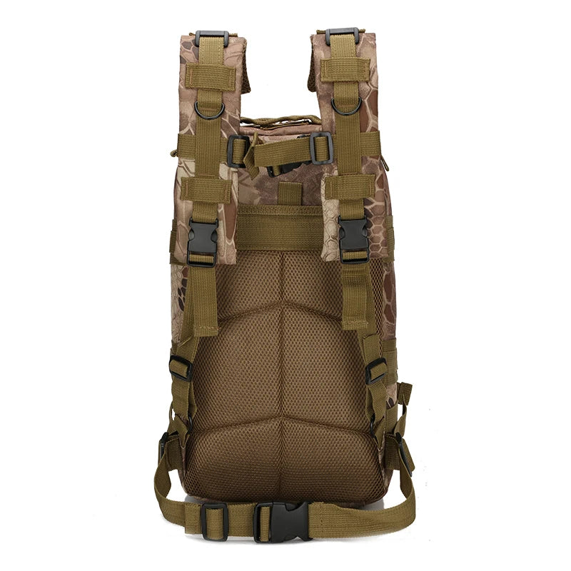 30L Outdoor Hiking Camping Bag Army Military Tactical Climbing Trekking Storage Rucksack Backpack Camo Molle Pack