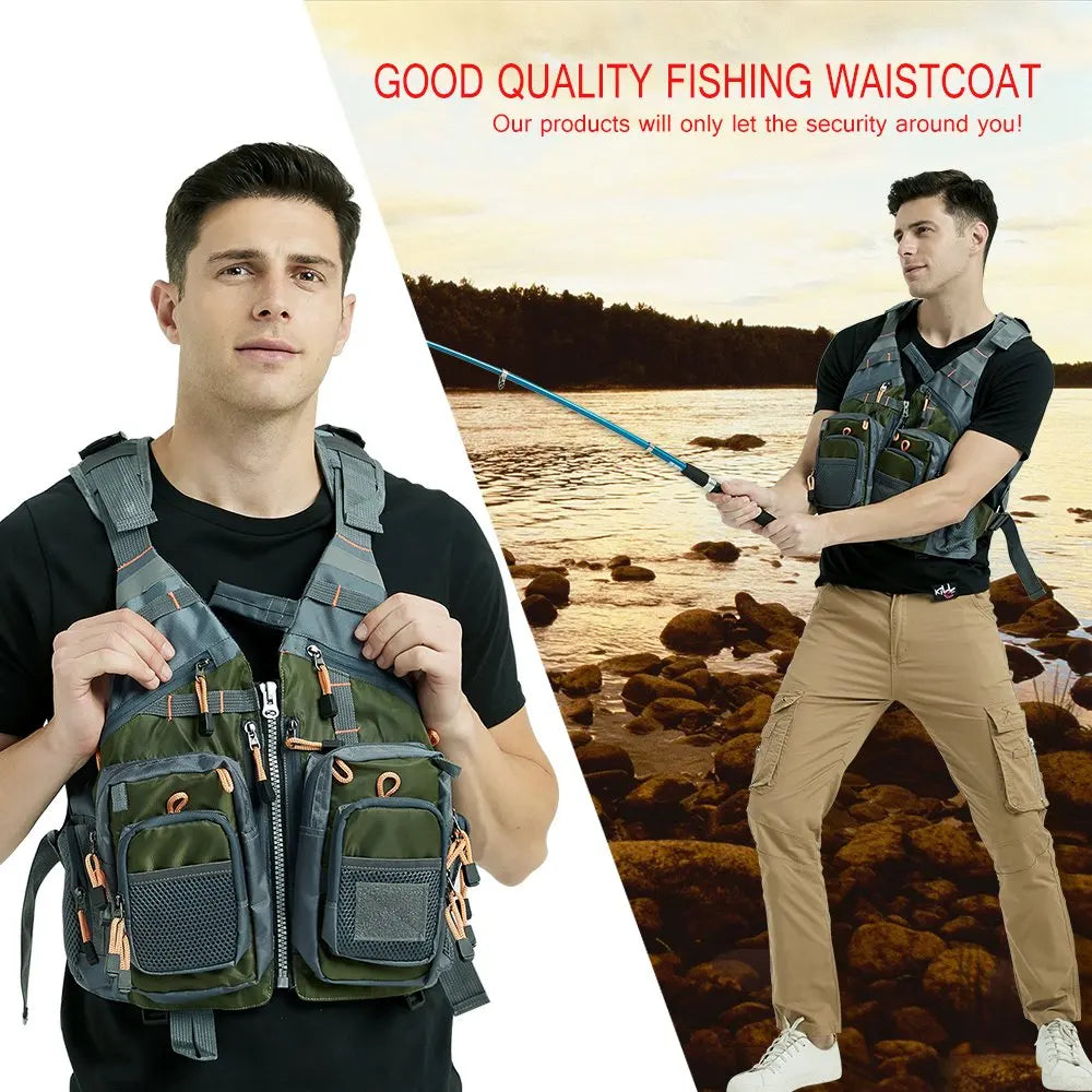 Owlwin life vest life jacket fishing outdoor sport flying  men respiratory jacket safety vest survival utility vest