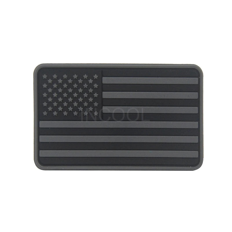 US Flag PVC Patch USA United States of America Thin Blue Line Military Patch Tactical Emblem American Rubber Flag Badges